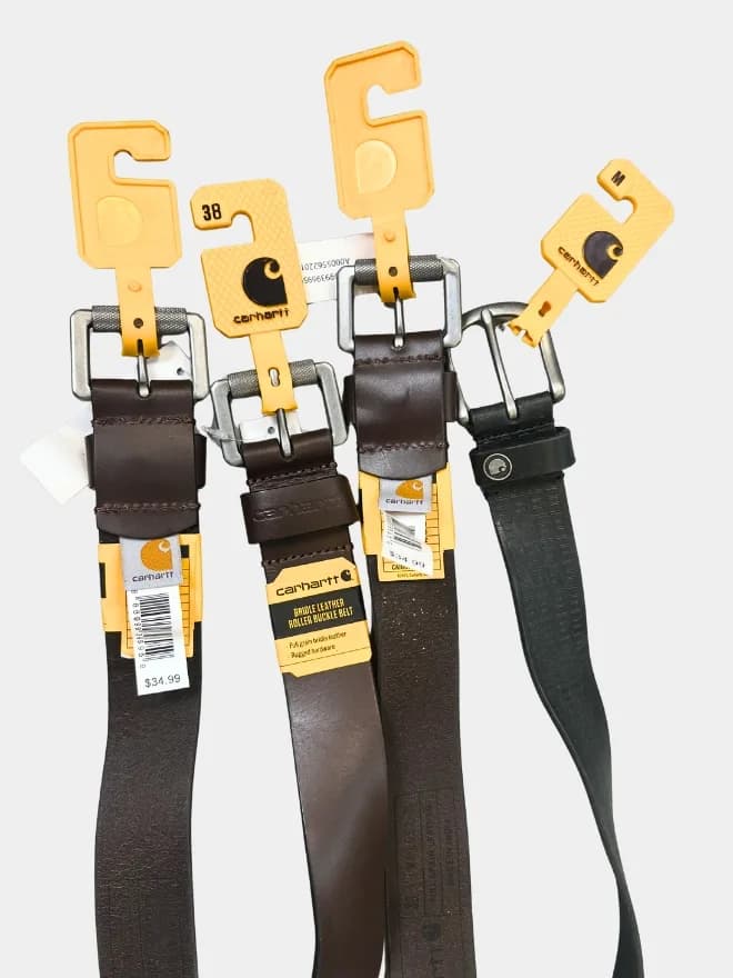 Carhartt Leather Belt – Adjustable Free Size Workwear Essential