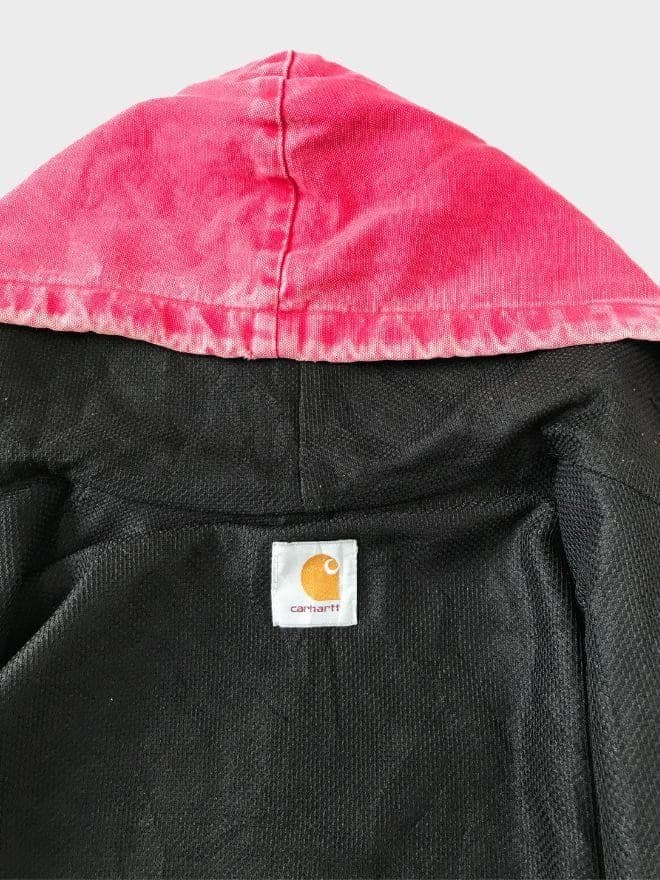 Vintage Carhartt JR140 Hooded Lined Red Active Jacket — image 4 of 6