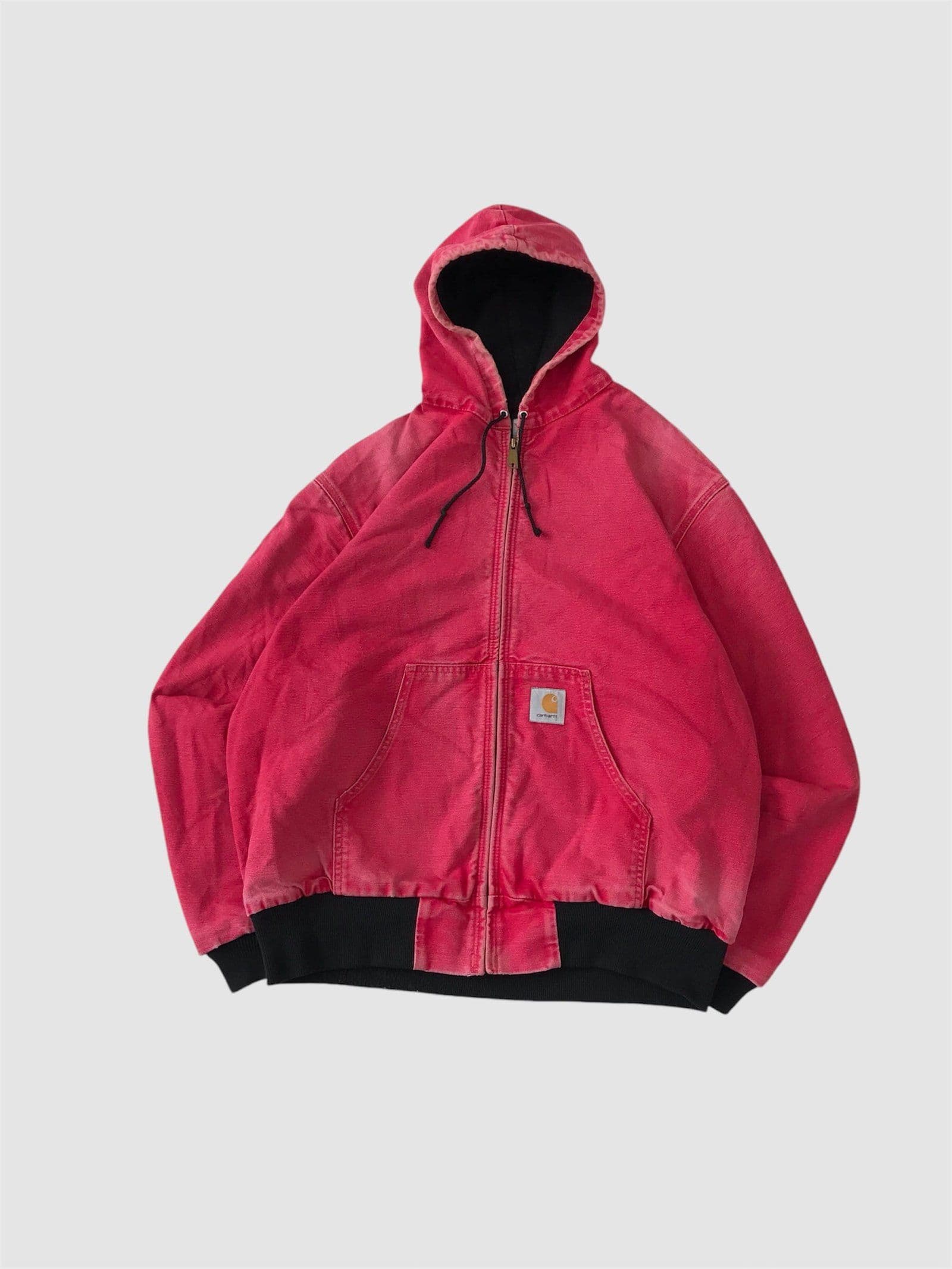 Vintage Carhartt JR140 Hooded Lined Red Active Jacket