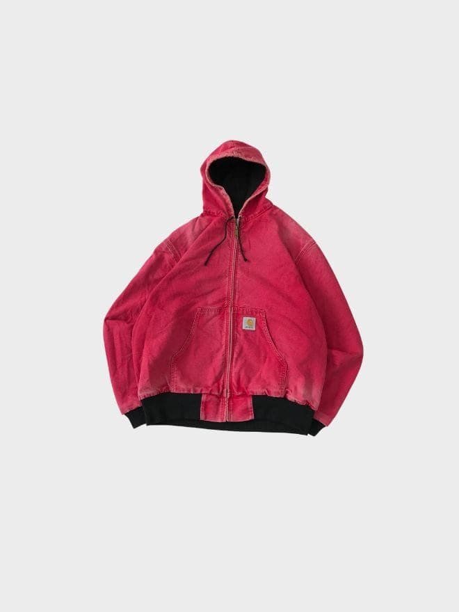 Vintage Carhartt JR140 Hooded Lined Red Active Jacket alternate