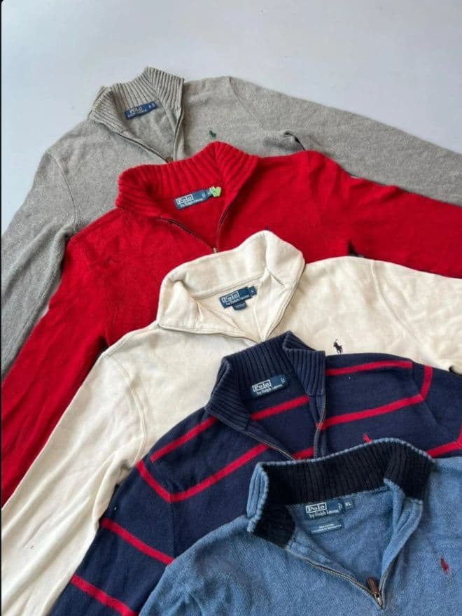 BUNDLE OF VINTAGE RALPH LAUREN 1/4 ZIPPERS