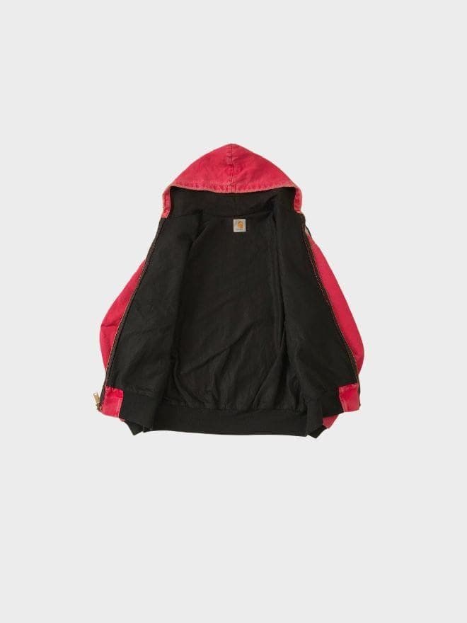 Vintage Carhartt JR140 Hooded Lined Red Active Jacket — image 3 of 6