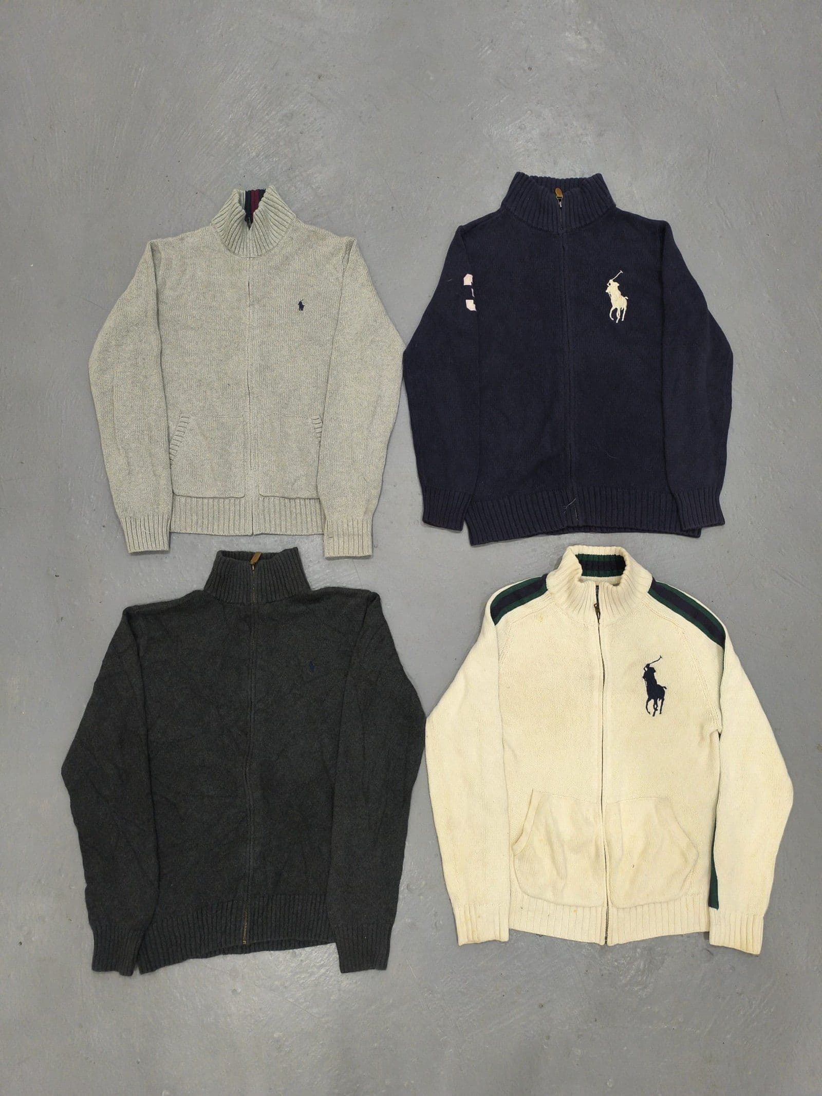 VINTAGE Ralph Lauren Heavy Weight Zipper Sweaters 100 Pcs
