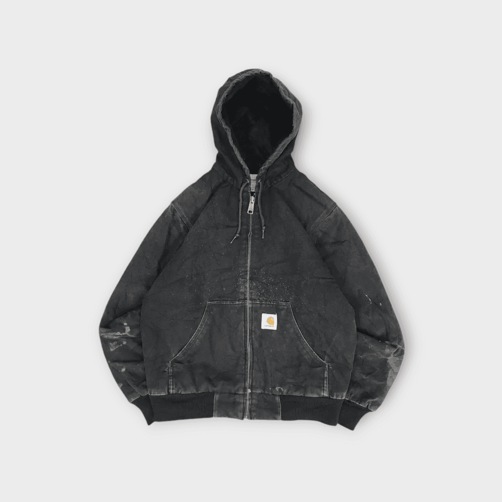 Vintage Carhartt Black Hooded Lined Active Jacket
