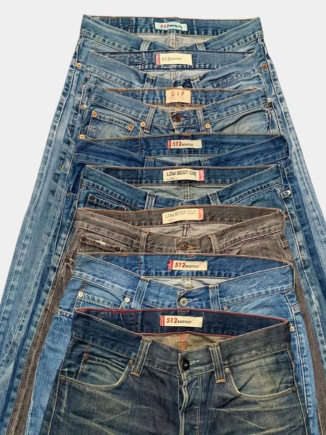 Bundle of 10 Vintage Levi's 512 Bootcut Jeans 